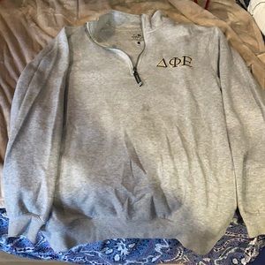 delta phi epsilon quarter zip sweatshirt